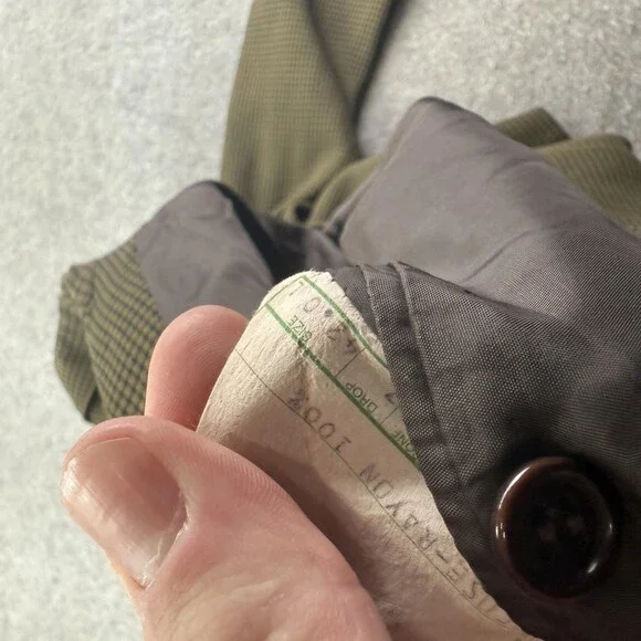 Vintage Giorgio Armani Mani Blazer Mens 46 Green Wool Tweed Sport Coat Italy